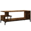 vidaXL Smoked Oak TV Stand - Engineered Wood & Steel,