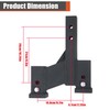 labwork Trailer Dual Hitch Extension 2in Receiver Adjustable 2in and