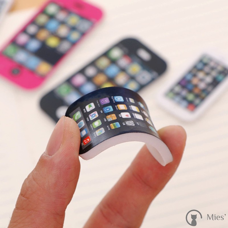 Cute Cell Phone Eraser, Set of 3, Smartphone, Stationery, Accessories,