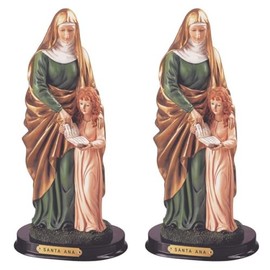 ICE ARMOR 2-PC Gift Set 9" H St. Ana Figurine Statue Sculpture Ornament Decoration Home/Room Decor for Housewarming, Holidays, Christmas Special