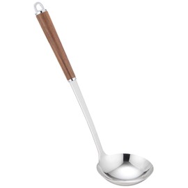 Suncraft WT-01 Ladle, Medium, Made in Japan, Stainless Steel, Woody Time, Natural Wood Handle, Walnut