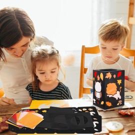 MONCAP 4 Pieces Autumn Lanterns Craft Set Children Autumn Craft Animal Creative Sets Autumn Animal Lanterns Paper Craft Set for Boys Girls Autumn Gift Saint Martin Lantern Parade