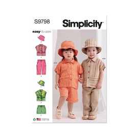 Simplicity Toddler Sportswear Sewing Pattern, Multicolour