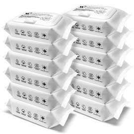 Flushable Wipes for Women, Deep Clean Impurities, Hydrate & Purify Skin, Fragrance-Free, Makeup Remover, 25 Sheets (Pack of 12)