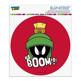 Looney Tunes Marvin The Martian Kaboom Automotive Car Window Locker Circle Bumper Sticker