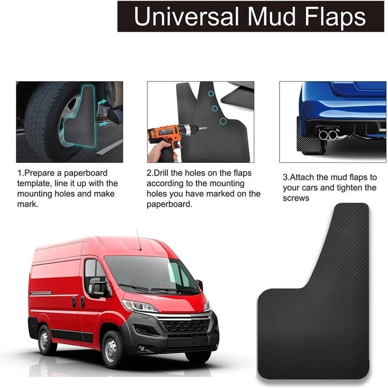 Car Mudflaps, 36x21cm Splash Guards For F&iat For Ducato Van