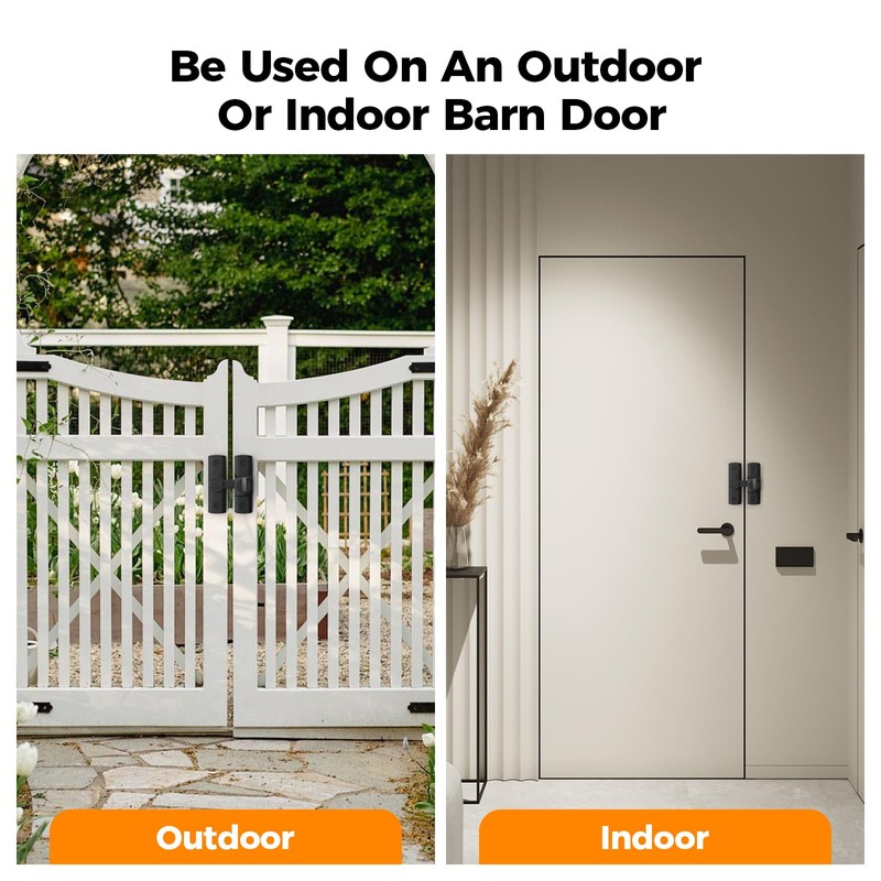 2 Pcs Degree Barn Door Latch, 180/90 Sliding Barn Door