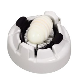 Pearl Metal CC-1233 Slicer, White, 7.3 x 6.1 x 3.1 inches (18.5 x 15.5 x 8 cm), Fruit/Egg Twin Cutter, Gadgeton
