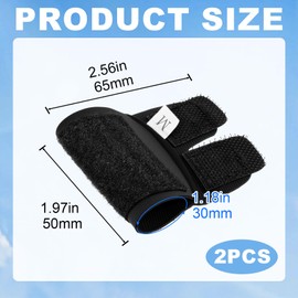 BEIQIYA 2pcs Adjustable Single Finger Sleeve, Upgraded Straps Finger Splints Protectors for Sports Injury Relief, Compression Neoprene Thumb Supplies for Basketball, Tennis, Volleyball, Badminton, Golf- Black