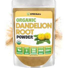 XPRS Nutra Organic Dandelion Root Powder - Vegan Friendly Antioxidant Power for Liver Support - Dandelion Root for Tea and Beverages - Immune Boosting Dandelion Powder (16 Ounce)