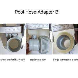 ZAYMDO Pool Adapter Type B, 3 Pieces Hose Adapter Filter Pump Connector for Intex Pool, Pipe Connector Adapter with Thread for 1.25 Inch and 1.5 Inch Hose