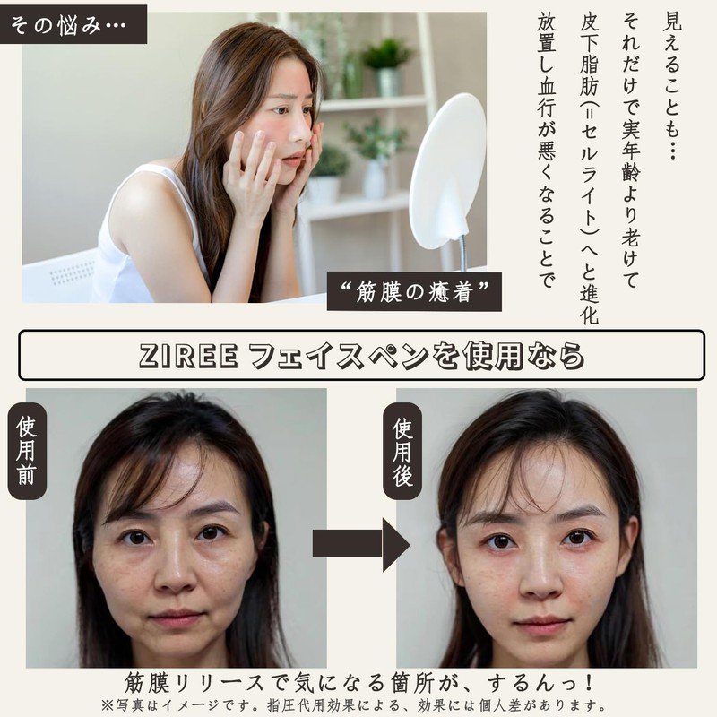 ZIREE Face Trigger Point Pointer, Spring Type, Facial Beautifying Device,
