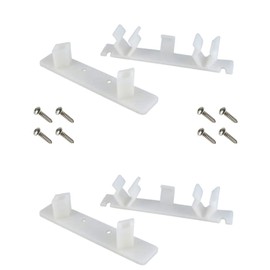 Tenn-Tex False Front Clips for Kitchen Cabinets or Sink Drawers for 4-1/4" Opening - Kit Includes 2 Male and 2 Female Connectors w/ 8 Screws & Installation Instructions