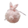 Rajjo Drawstring Pouch, Fluffy, Rabbit, Makeup, Cosmetic, Small Item, Winter