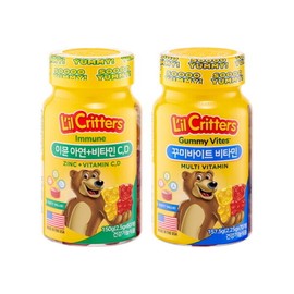 1 bottle of Kkumi Bite Lil Critters Immune Zinc+Vitamin CD + 1 bottle of children’s vitamins / 꾸미바이트 릴크리터스 이뮨 아연+비타민 CD 1병 + 어린이 비타민 1병