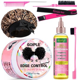 Edge Control Wax für Frauen, starker Halt, Haargel, Haargel für schwarzes Haar – Haaröl mit Rose & Rizinus für das Haarwachstum, kräftigendes Haaröl