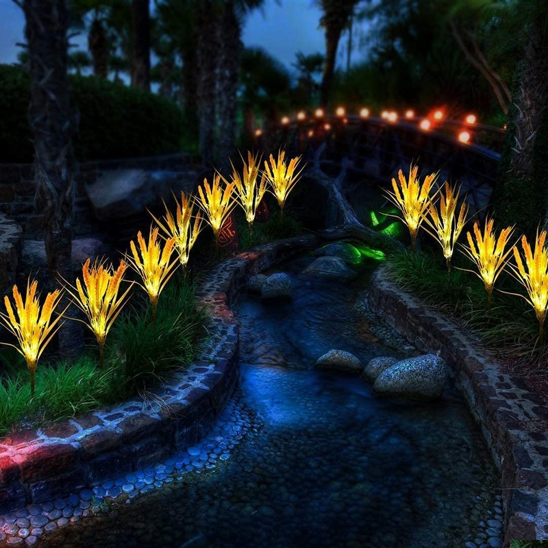 Idefair Solar Flowers Lights Outdoor, 2 Pack Solar Garden Stake
