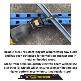 3 x SabreCut SCRSKM3A Mixed 150mm S610DF S922BF S922HF Fast Wood and Metal Cutting Reciprocating Sabre Saw Blades Compatible with Bosch Dewalt Makita and many others