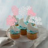 30 piezas de adornos de copo de nieve para cupcakes