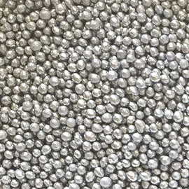 Decora, 2081126 Confezione da 100 G Perline di Zucchero Argentate, pronte all'uso, per decorare facilmente torte e dolcetti