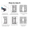 50 Pack Cable Railing Kit, 1/8" Stainless Steel Invisible Cable
