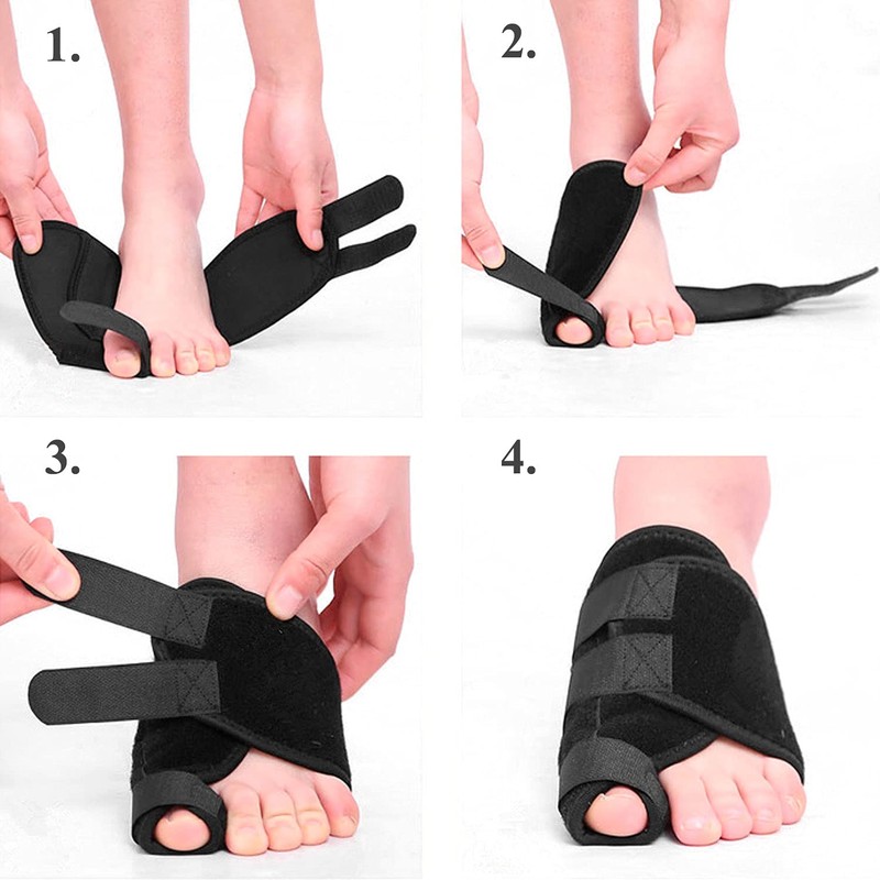 Toe Correction Bandage Black "S"