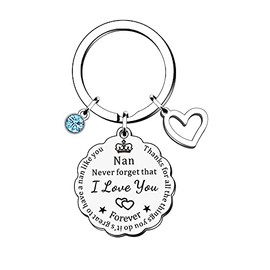 SMARGO Nan Keyring Gifts For Mothers Day Birthday Christmas Presents Thanks For All The Things You Do Keychain