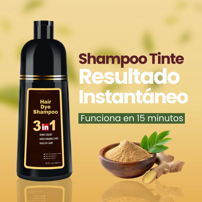 Shampoo Tinte Instantneo Cubre Canas Natural Jengibre