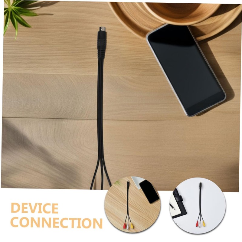 Vaguelly Robust Video Adapter Cable 4-pin S-Video to 3- Multi-Device