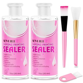 sevgili Diamond Painting Sealer Kits 566.8 ML with Brushes, Diamond Art Sealer Puzzle Glue Diamond Painting Accessories and Tools,Diamond Painting Kits for Adults (20oz)