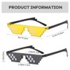 Thug Life Sunglasses Pixelated Mosaic Sunglasses,Party Glasses,Retro And Nostalgic,Funny Glasses,Photo