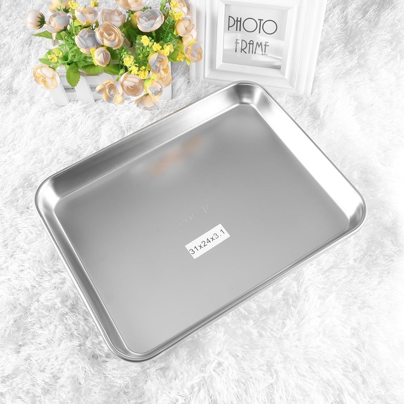 Medical Tray, Flat Piercing Rectangular, Multifunctional Stainless Steel Instrument Plate