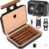 TISFA Cigar Humidor Set Travel Humidor for 5 Cigars Includes
