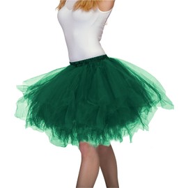 Dancina Big Girls Vintage Petticoat Tulle Tutu Skirt 8-13 yrs Black Green