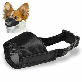 Dog Safety Muzzle Biting Barking Chewing Control Adjustable Nylon Small to 2XL (SMALL)