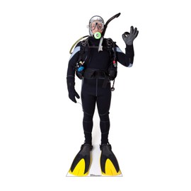 Cardboard People Scuba Diver Life Size Cardboard Cutout Standup