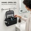 Travel Toiletry Bag with Hanging Hook, Zipper Pockets and Carry