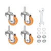PATIKIL 1.5 Inch Stem Caster Wheels Set of 4 Low