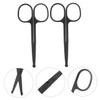 VICASKY 2pcs Stainless Steel Rounded Scissors for Eyebrows Facial Hair