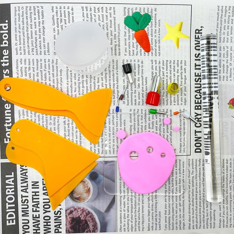 14PCS Polymer Clay Tool Set Acrylic Rod Clay Rolling Pin