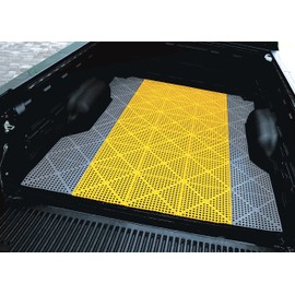 Dri-Dek® Pickup Truck Bed & Service Work Truck Compartment Liner - 1'x1' Interlocking Mats (6-Pack, Black)