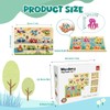 edutree Wooden Peg Puzzles for Toddlers 2-4, 6 Pack Educational