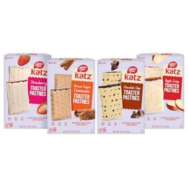 Katz Gluten Free Snacks Toaster Pastries Variety Pack Apple Crisp, Cinnamon, Chocolate Chip & Strawberry. Gluten Free. Dairy Free, Nut Free, Peanut Free, Soy Free. 8 OZ. (Pack Of 4)