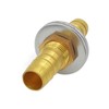 Metaland Brass 1/2" Hose Barb Bulkhead Fitting Thru-Bulk Straight Adapter
