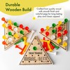 3 Pack - Wooden Triangle Peg Board Game - Retro
