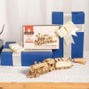 DIY Steam Train Model Vehicle 3D Wooden Puzzles Assembly Toys