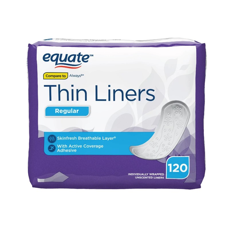 EQUATE 720 Ct Equate Thin Daily Liners SkinFresh Breathable Layer