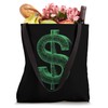 US Dollar 3D Wireframe - Vintage Money Cash-Flow Lover Tote