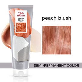 Wella Professionals Color Fresh Masks|Peach Blush|Natural Shade|Temporary Color|Damage Free|Color-Depositing Hair Mask With Avocado Oil|Silicone-Free|5 Fl Oz