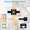 Estmoon 4 Pack Passage Door Knobs - Black Door Handle